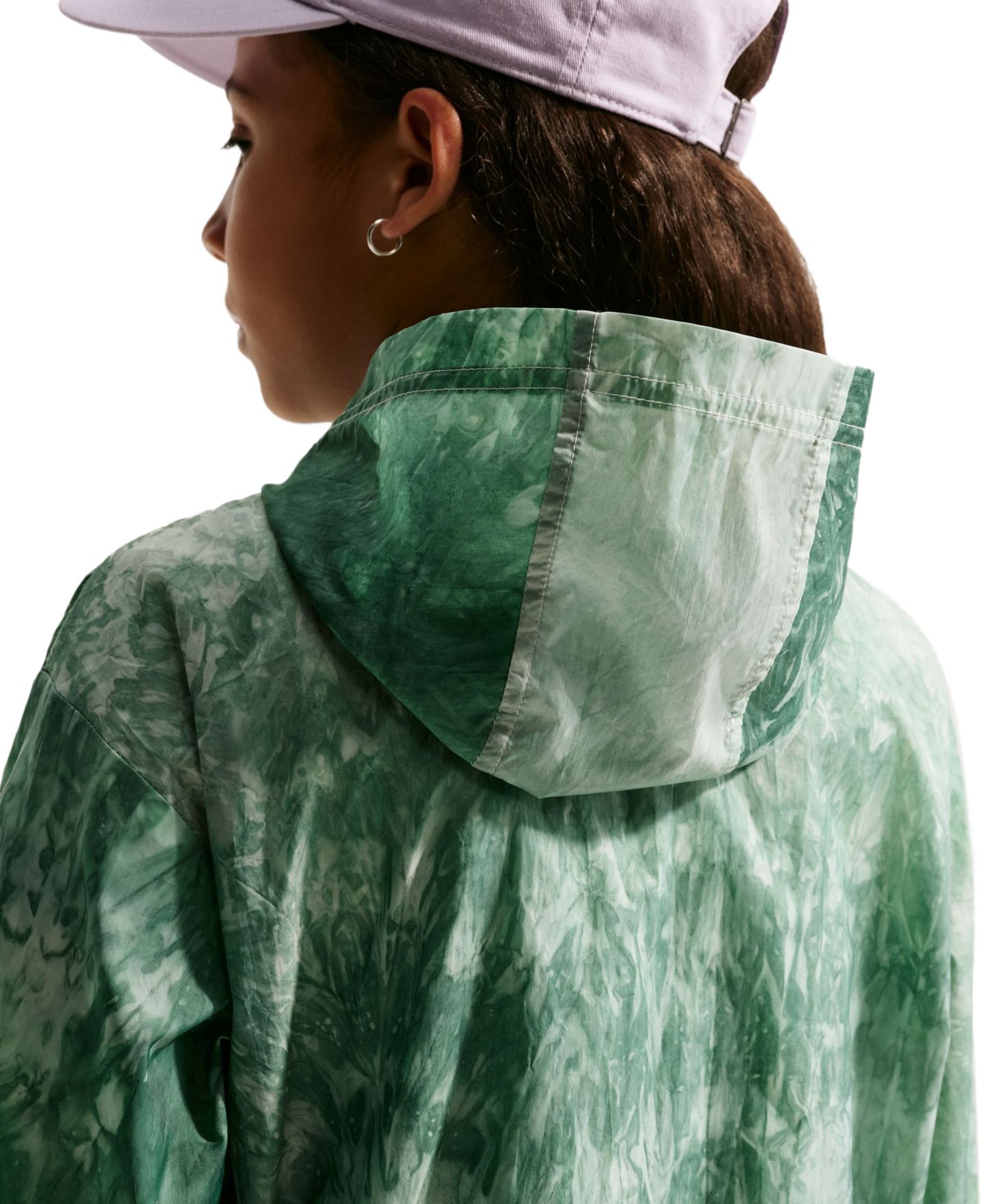 Куртка Nike Sportswear Club Woven Track Jacket для девочек, цвет: Зелёный — фото 4