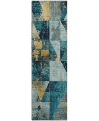 Mayfield Machine Washable AMF1888 2'3" x 7'6" Runner Area Rug