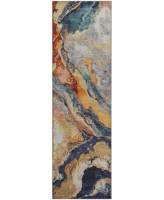 Mayfield Machine Washable AMF1908 2'3" x 7'6" Runner Area Rug