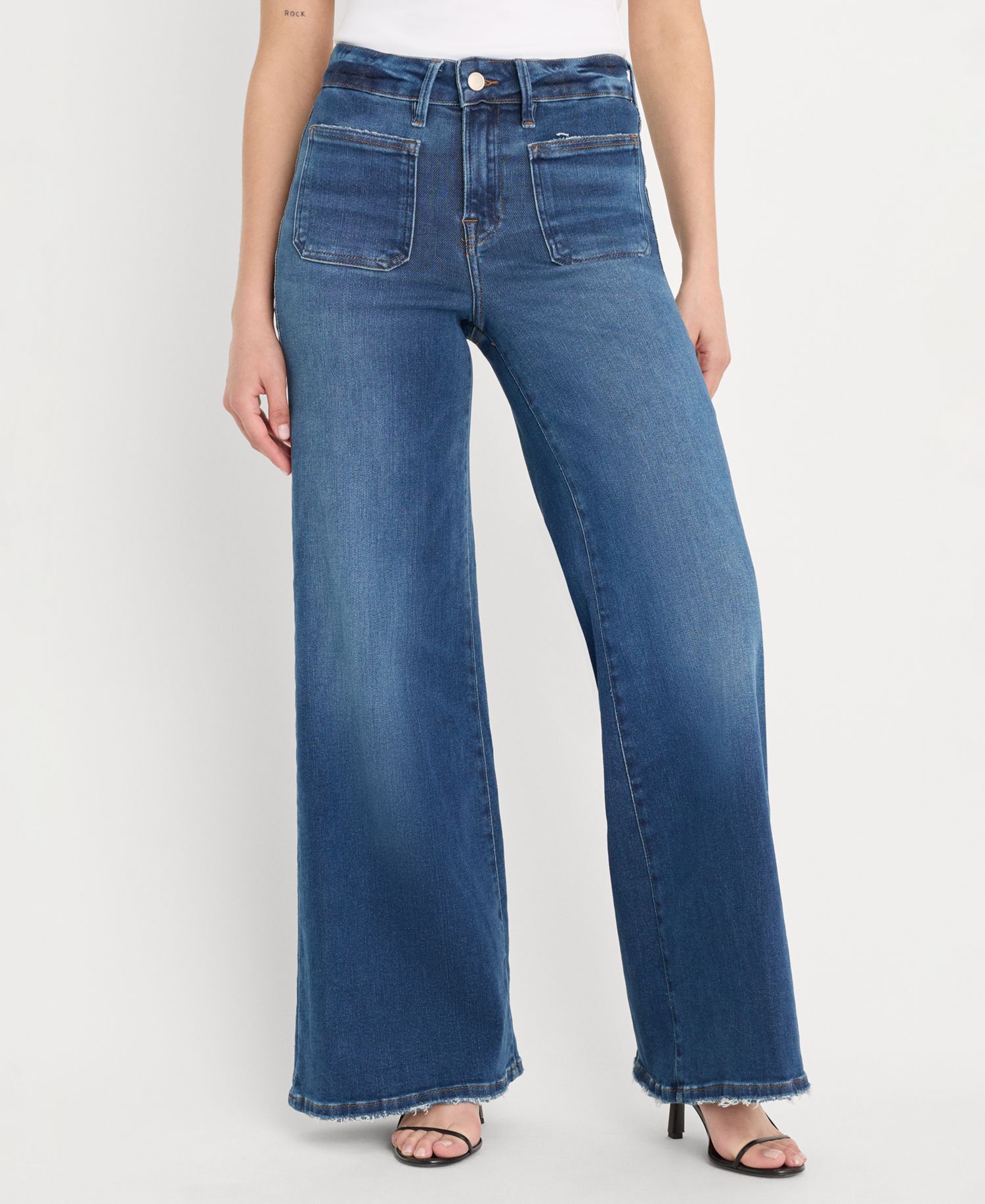 Petite High-Rise Palazzo Jeans