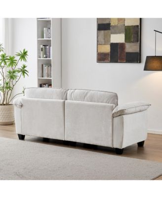 Modular Sectional Sofa - 84.2" Chenille Upholstered 2-Deep Seat Couch with Removable Washable Covers, Pocket Coil Spring for Living Room