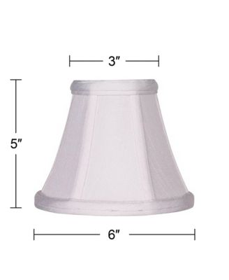 Imperial Shade Set of 4 Empire Chandelier Lamp Shades White Small 3" Top x 6" Bottom x 5" High Candelabra Clip-On Fitting