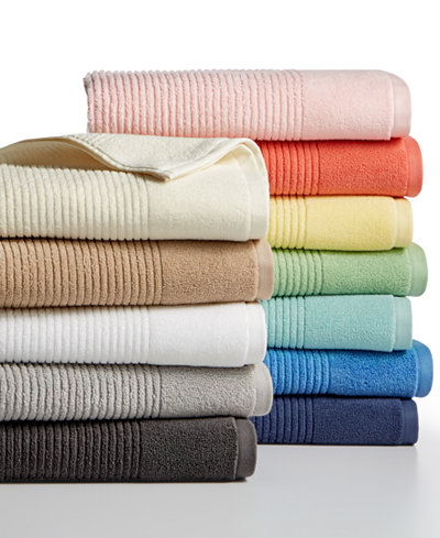Martha Stewart Collection Quick Dry Reversible Towel Collection, 100% Cotton, Only at Macy's