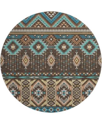 Mayfield Machine Washable AMF1851 8' x 8' Round Area Rug