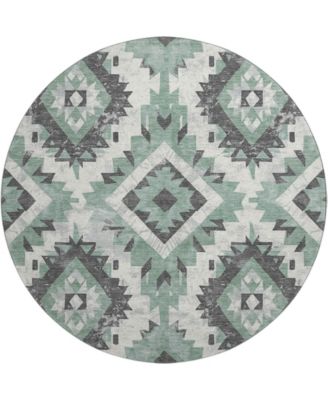 Mayfield Machine Washable AMF1878 8' x 8' Round Area Rug