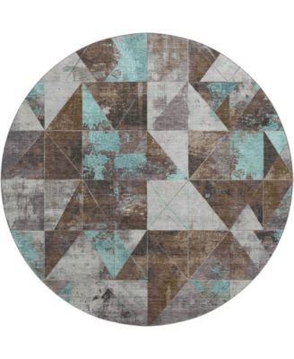 Mayfield Machine Washable AMF1888 8' x 8' Round Area Rug