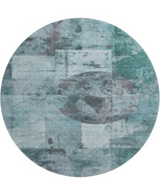 Mayfield Machine Washable AMF1905 8' x 8' Round Area Rug