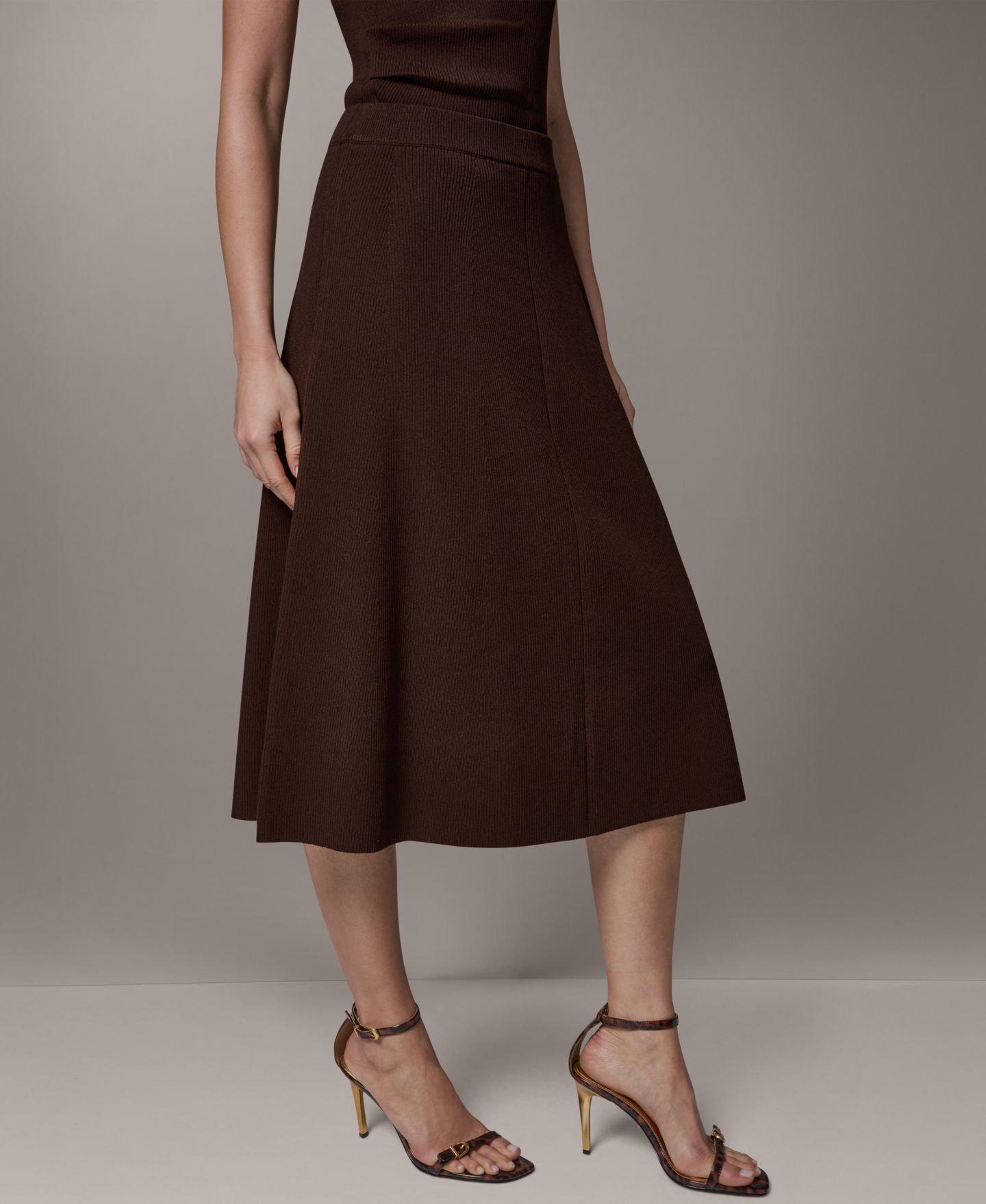 Женская юбка Donna Karan New York A-Line Midi, цвет: Canyon — фото 3