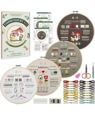 Embroidery Kit Beginners 38 Stitches Step-by-Step Videos Accessories Gift Craft Lovers