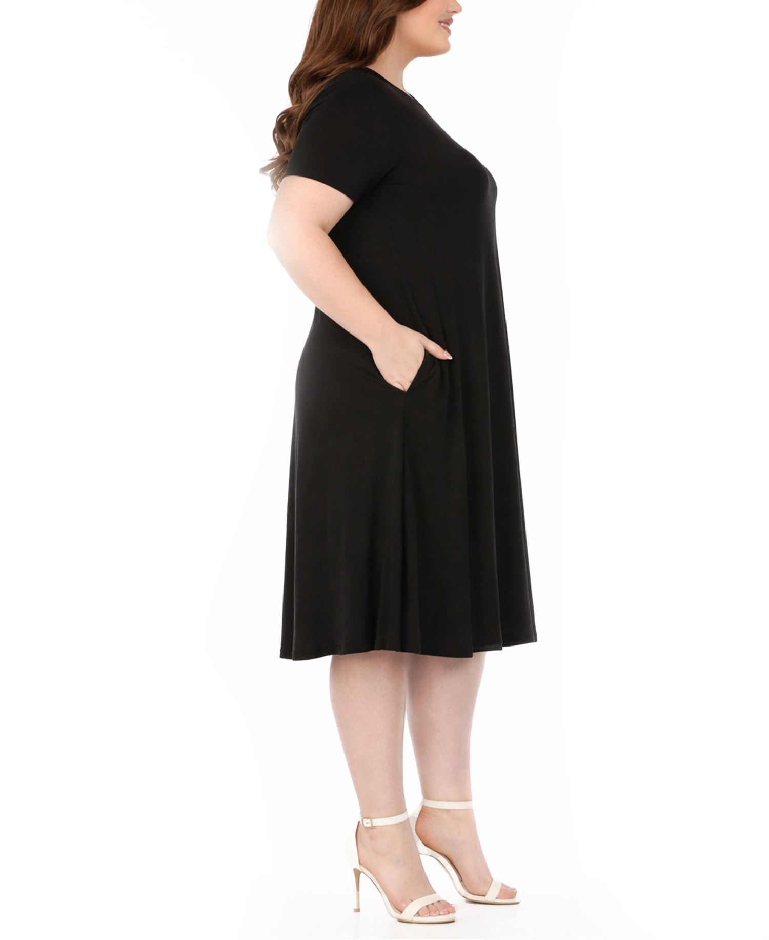 Plus Size Tee Swing Midi Dress