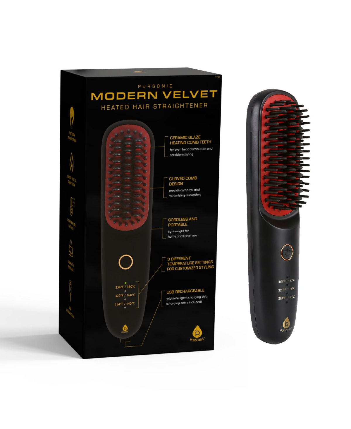 Pursonic Modern Velvet Heated Hair Straightener