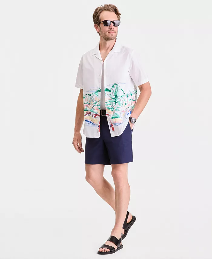 Men's Camp Collar Scenic Print Short-Sleeve Shirt - thumbnail 4