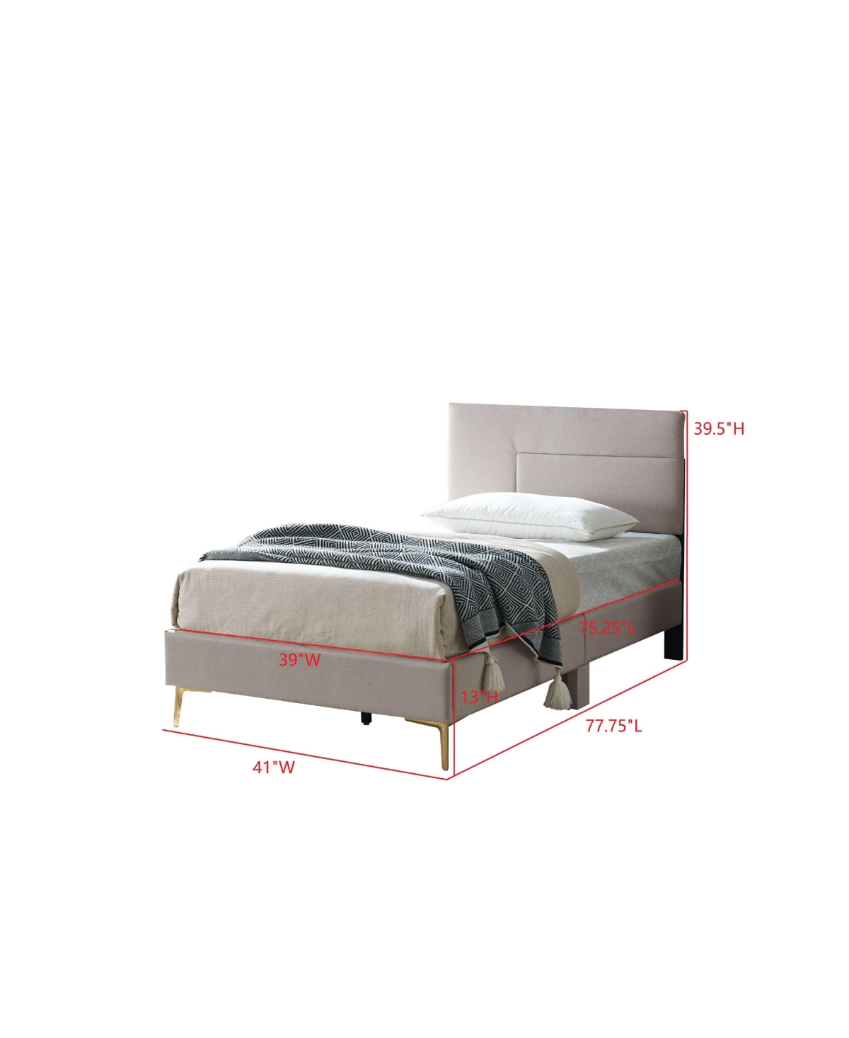Kings Brand Furniture Verona Contemporary Frame Bed