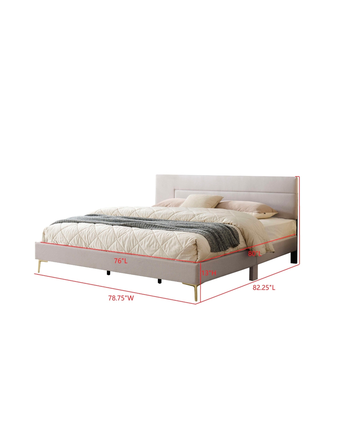 Kings Brand Furniture Verona Contemporary Frame Bed