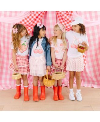 Girls Cherry Sequin Patch Baseball Hat