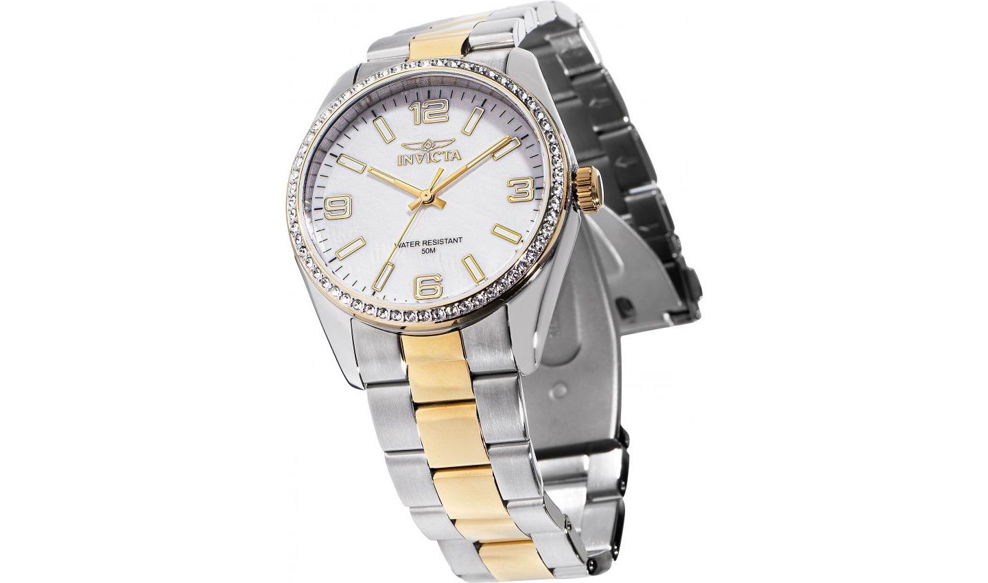 Женские часы Invicta 50090 Specialty Quartz PC21 Dial, цвет: Золотой — фото 2