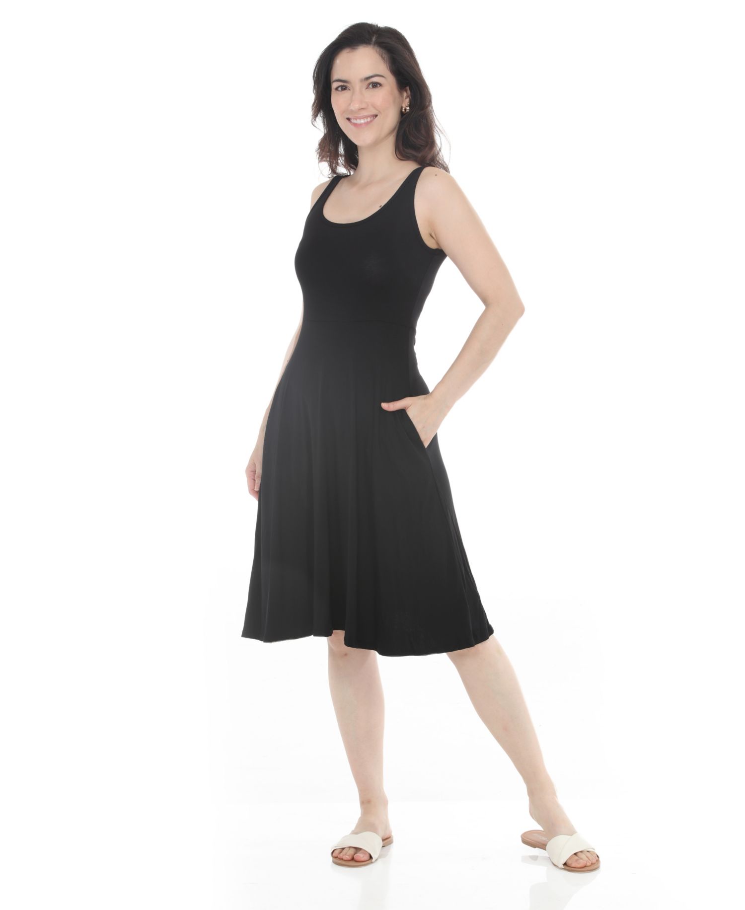 Women's Twist Front Built in Skirt Maxi Dress
