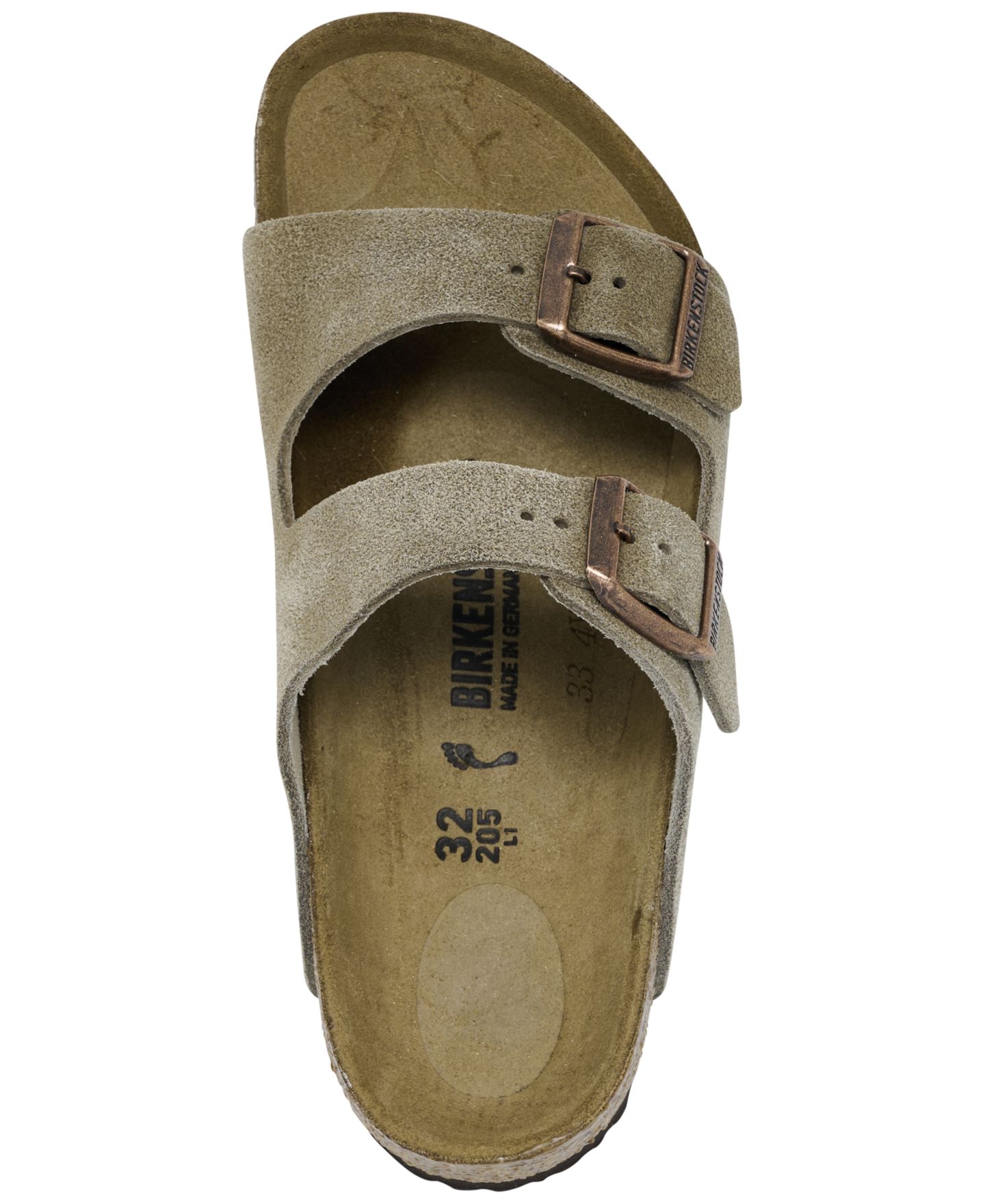 Сандалии Birkenstock Arizona Suede Leather Sandals from Finish Line для мальчиков, цвет: Серо-коричневый — фото 5