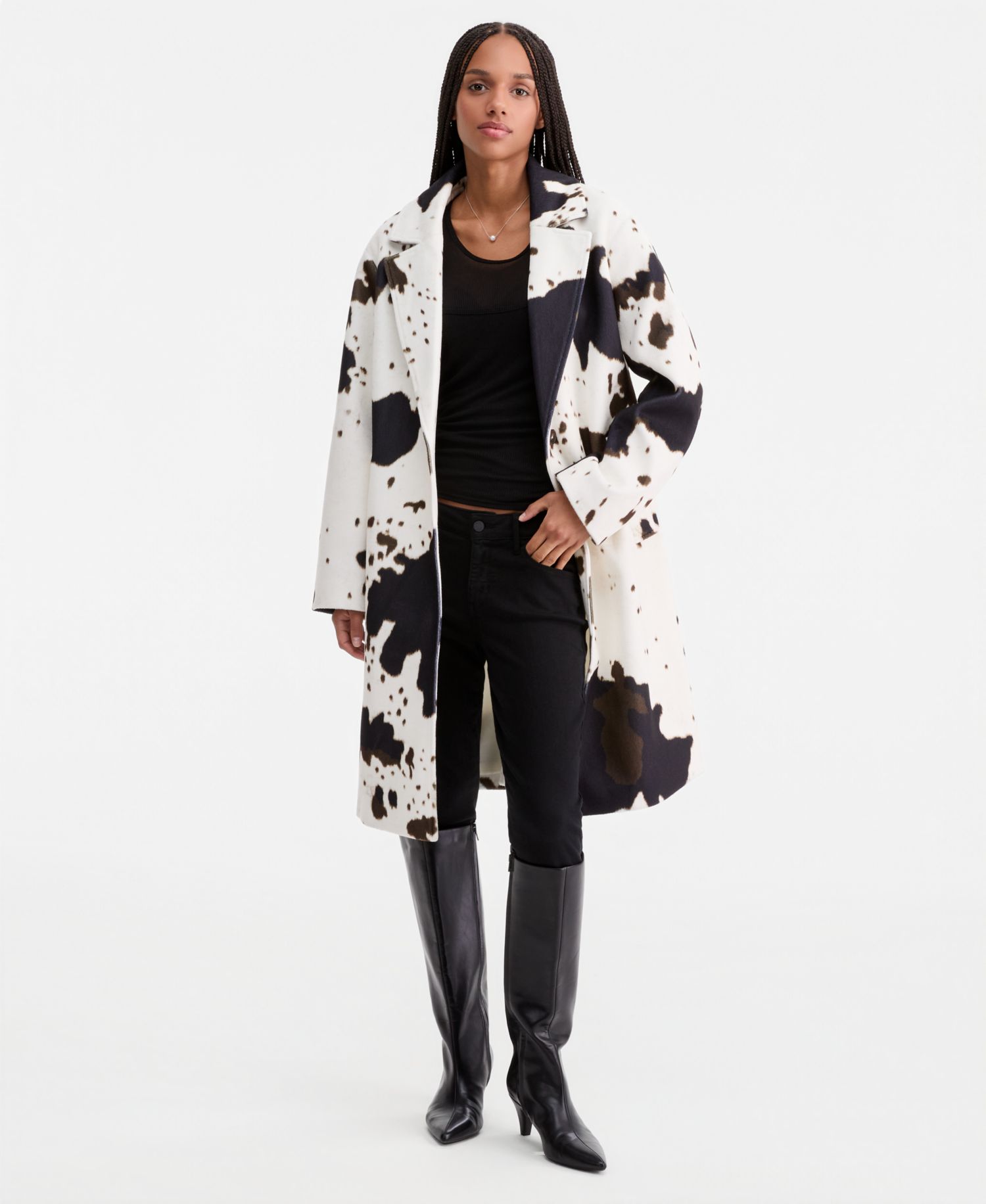 Juniors' Long Single-Breasted Walker Coat