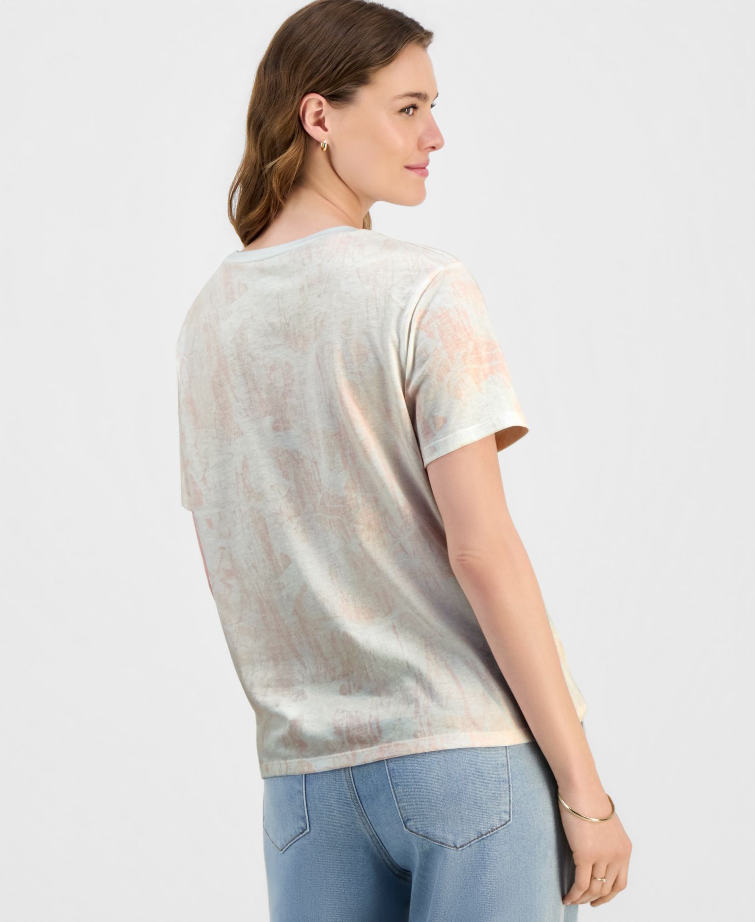 Juniors' Bronco Camo Graphic-Print Crewneck Tee
