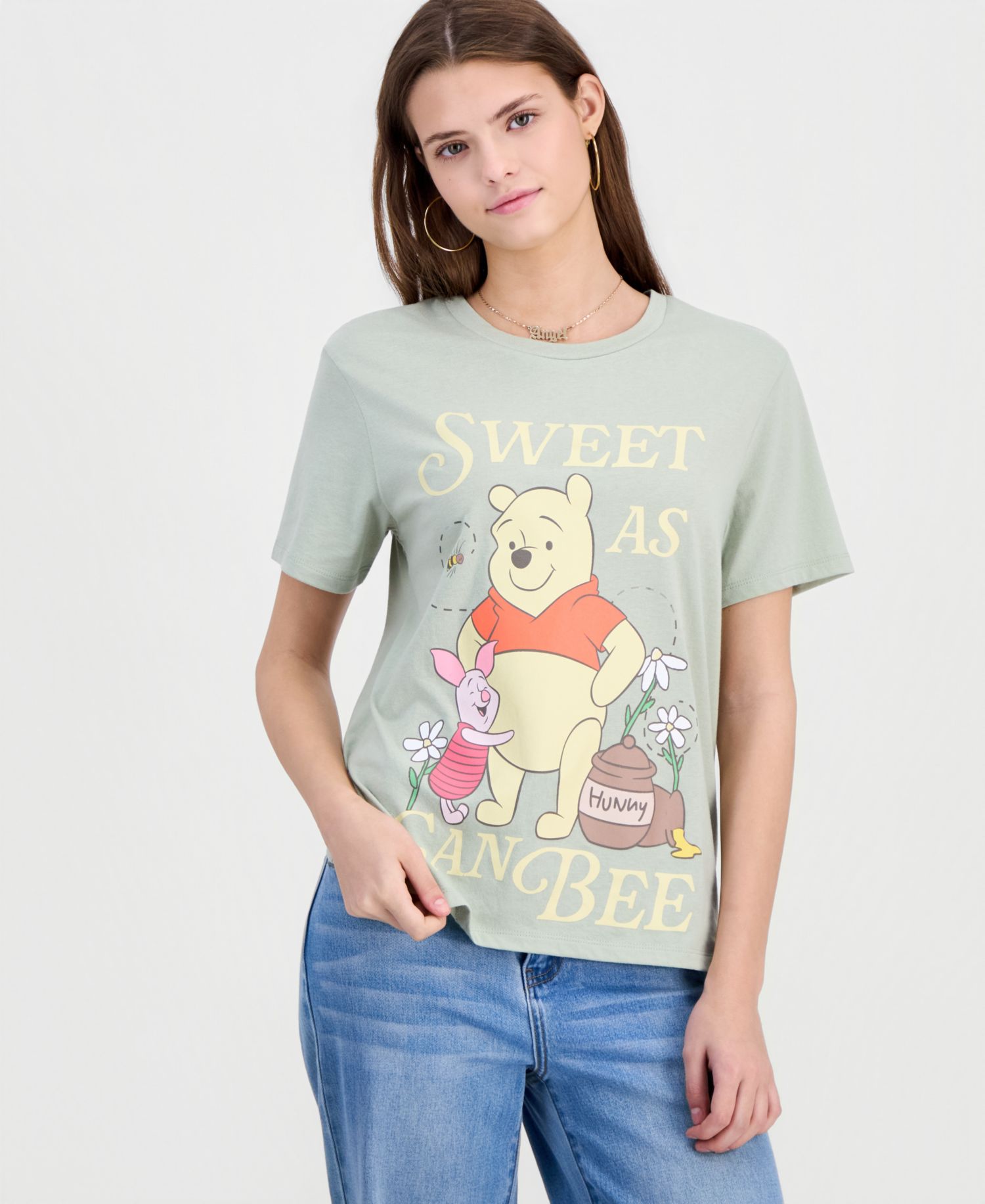 Juniors' Winnie The Pooh Crewneck Tee
