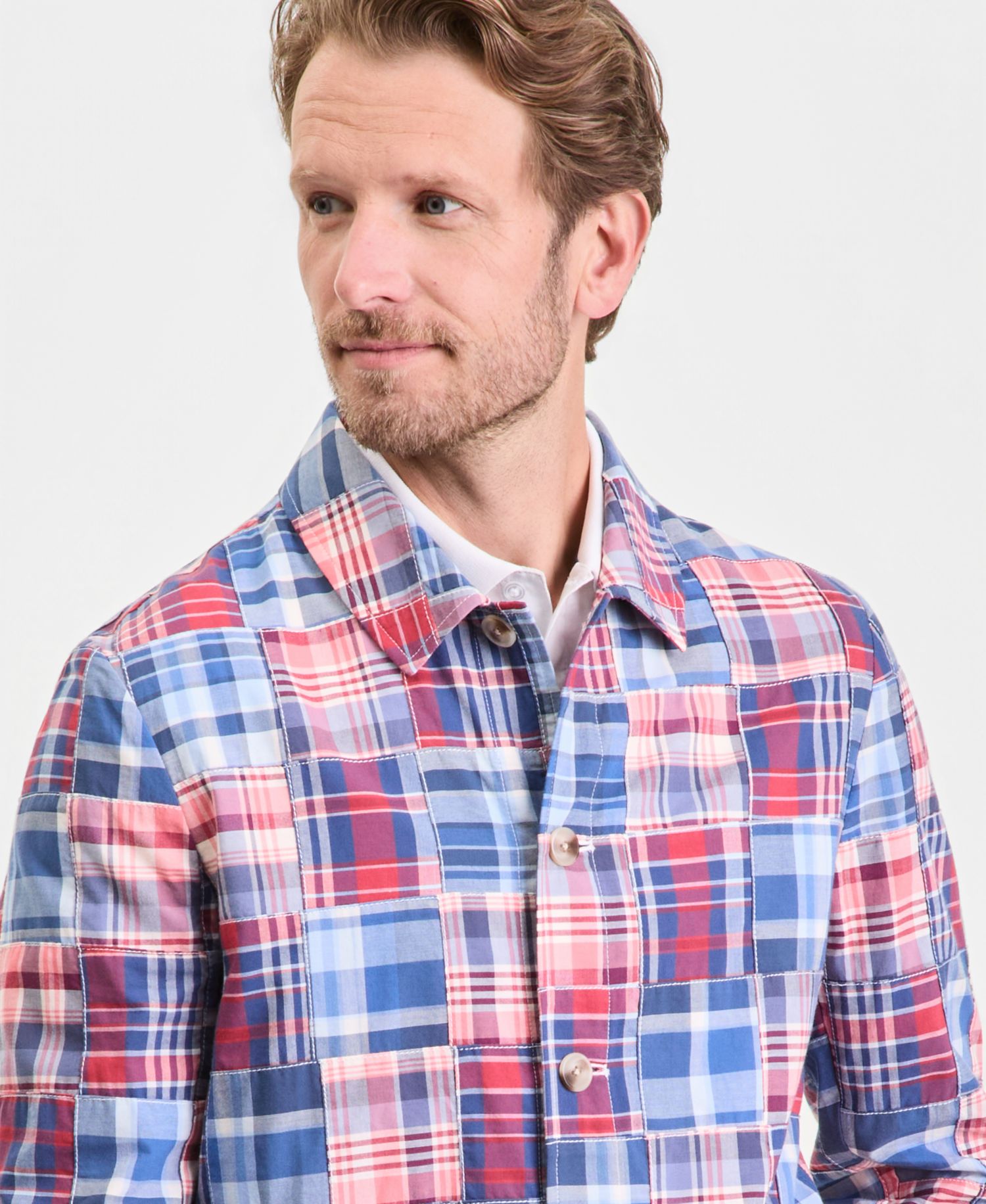 Men's Madras Shirt Jacket