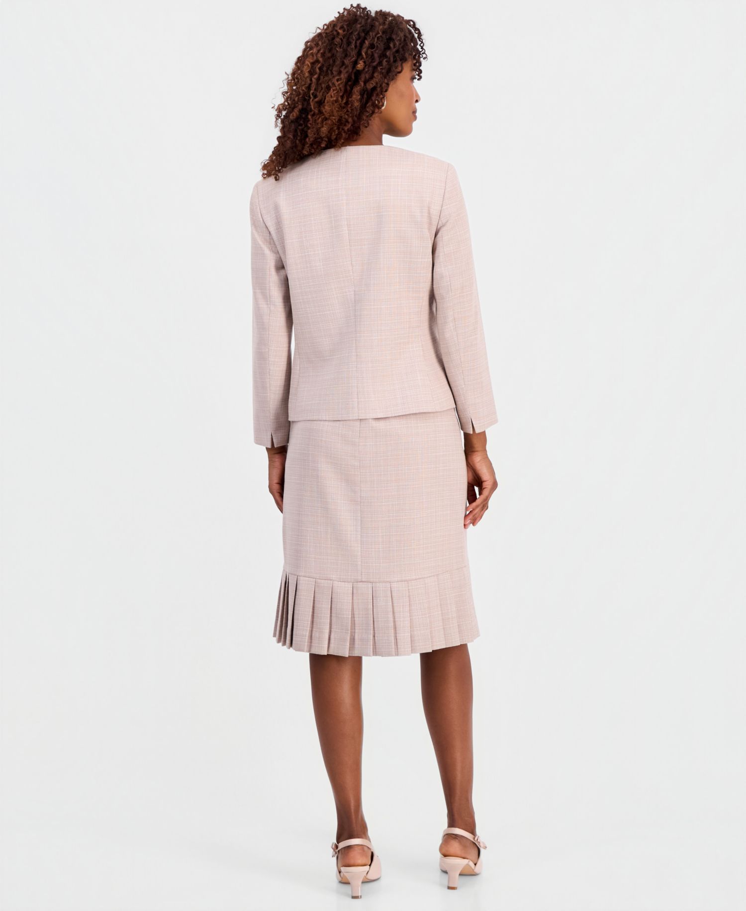 Women's Collarless Open-Front Blazer