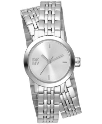 Women's Mini Quartz Stainless Steel Double Bracelet Watch 23mm