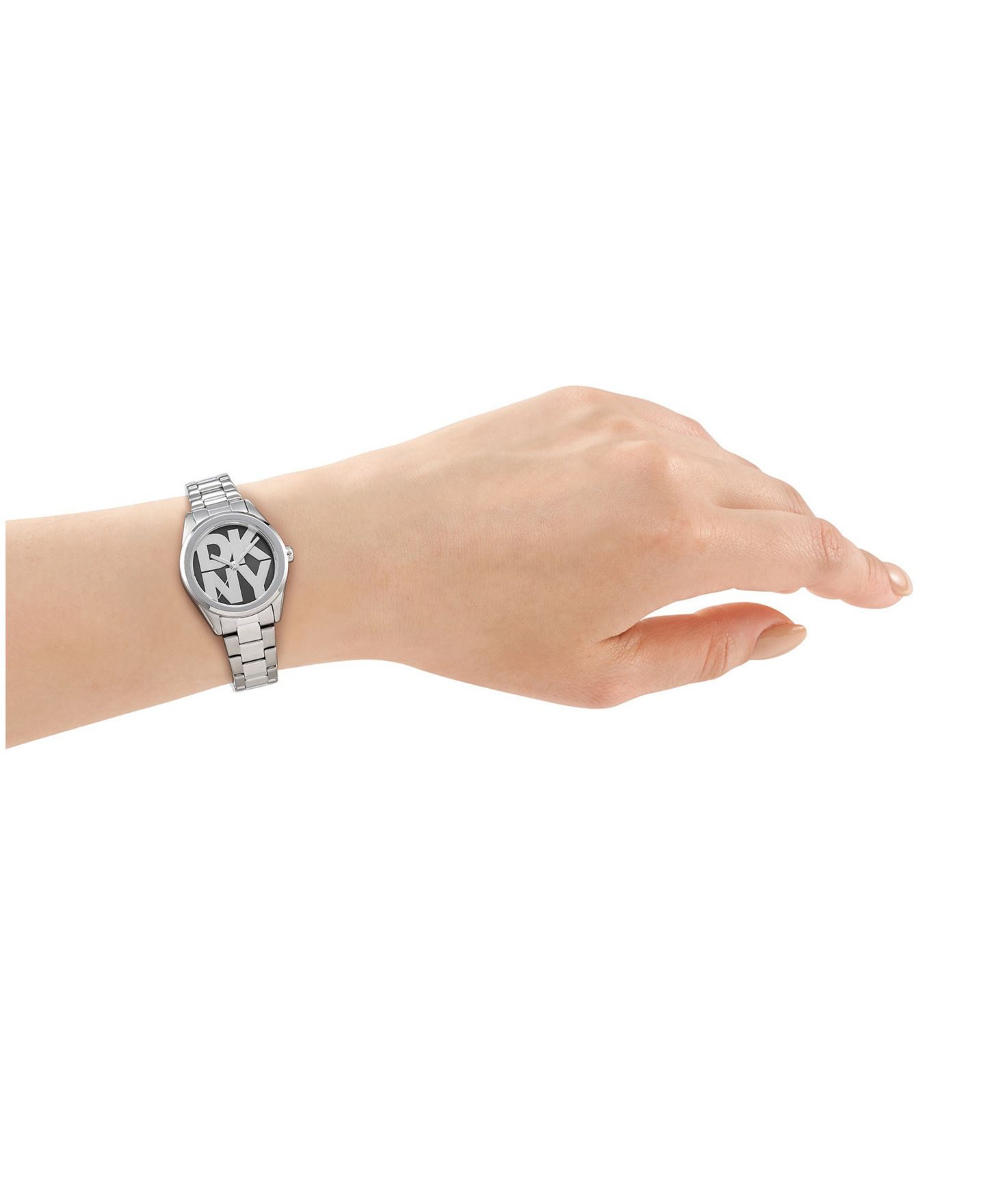 Женские часы DKNY Logo Quartz Stainless Steel Bracelet Watch 28mm Gift Set — фото 5