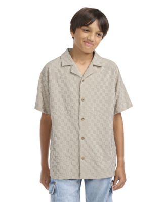 Boys' 8-20 Knit Camp Short-Sleeve Shirt