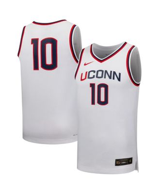 Men's and Women's 10 White UConn Huskies Replica Basketball Jersey
