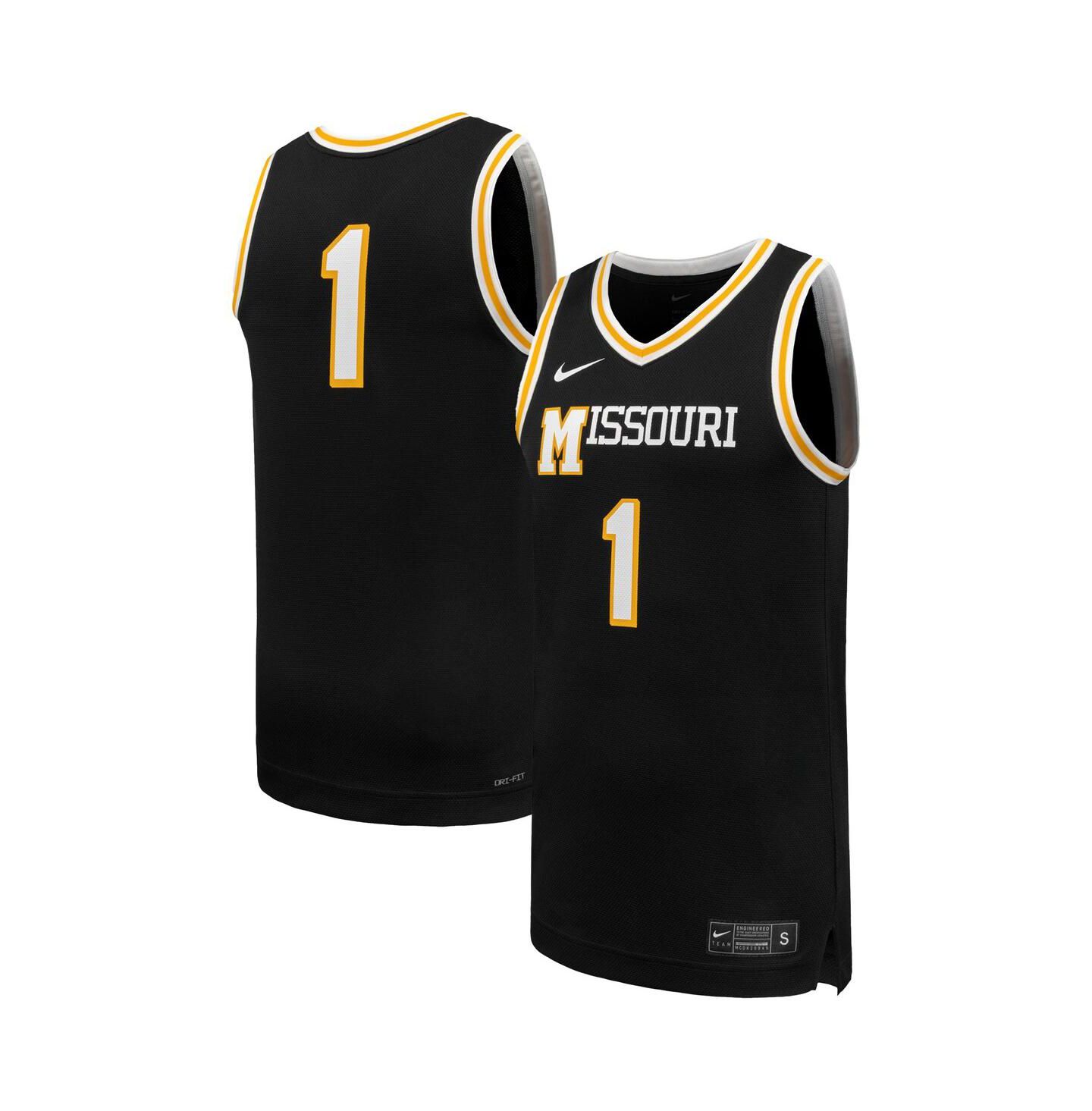 Мужской топ Nike 1 Black Missouri Tigers Replica Basketball Jersey — фото 1