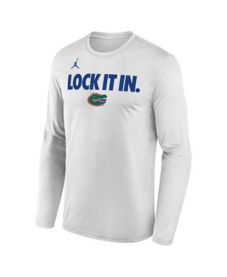 Men's White Florida Gators 2026 On-Court Bench Long Sleeve T-Shirt