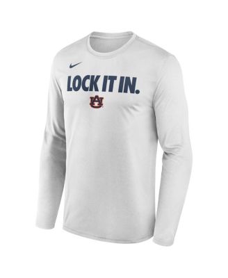 Men's White Auburn Tigers 2026 On-Court Bench Long Sleeve T-Shirt