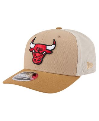 Men's Tan/Light Brown Chicago Bulls Two-Tone 9SEVENTY Adjustable Trucker Hat
