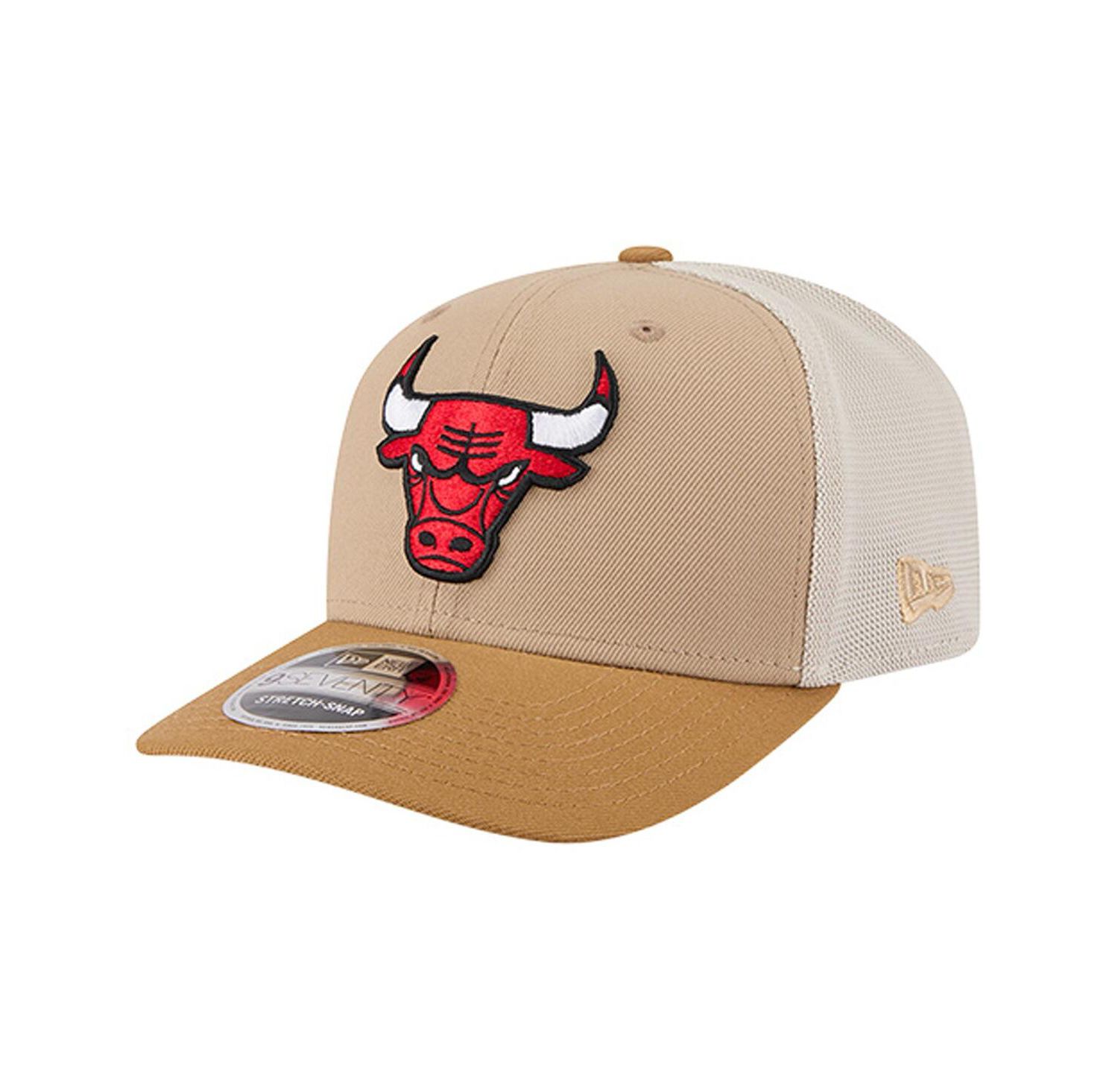 Men's Tan/Light Brown Chicago Bulls Two-Tone 9SEVENTY Adjustable Trucker Hat