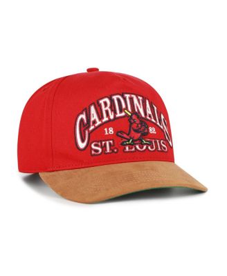 Men's Red/Brown St. Louis Cardinals Cooperstown Break Wood Suede Hitch Adjustable Hat