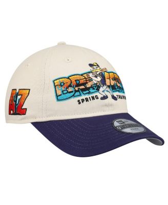Big Boys and Girls Stone/Navy Milwaukee Brewers 2026 Spring Training Fan Pack Batter 9TWENTY Adjustable Hat
