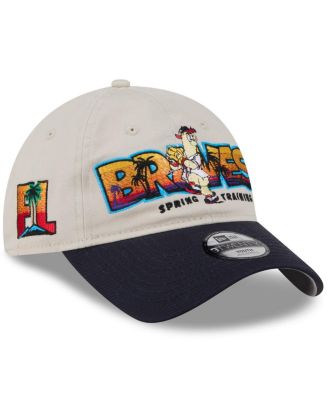 Big Boys and Girls Stone/Navy Atlanta Braves 2026 Spring Training Fan Pack Batter 9TWENTY Adjustable Hat