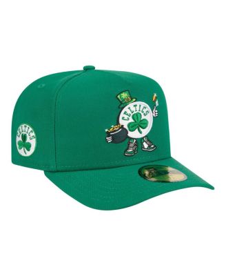 Men's Kelly Green Boston Celtics Injection Cartoon Logo A-Frame 59FIFTY Fitted Hat