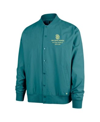 Men's Hunter Green San Diego Padres Anderson Twill Full-Snap Bomber Jacket