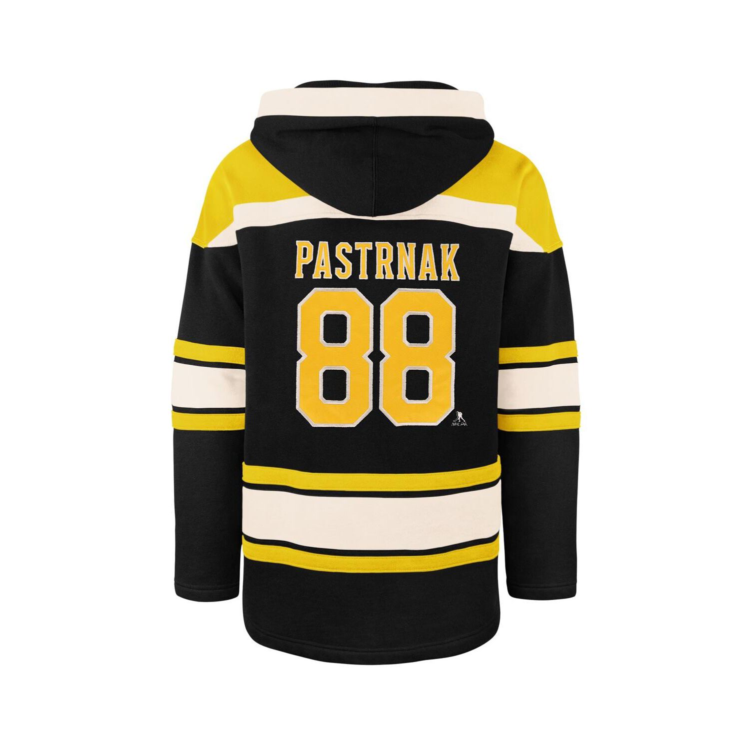 Men's David Pastrnak Black Boston Bruins Player Name & Number Lacer Hoodie