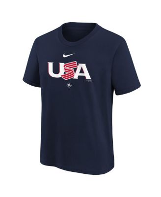 Big Boys and Girls Navy USA Baseball 2026 World Baseball Classic Country T-Shirt
