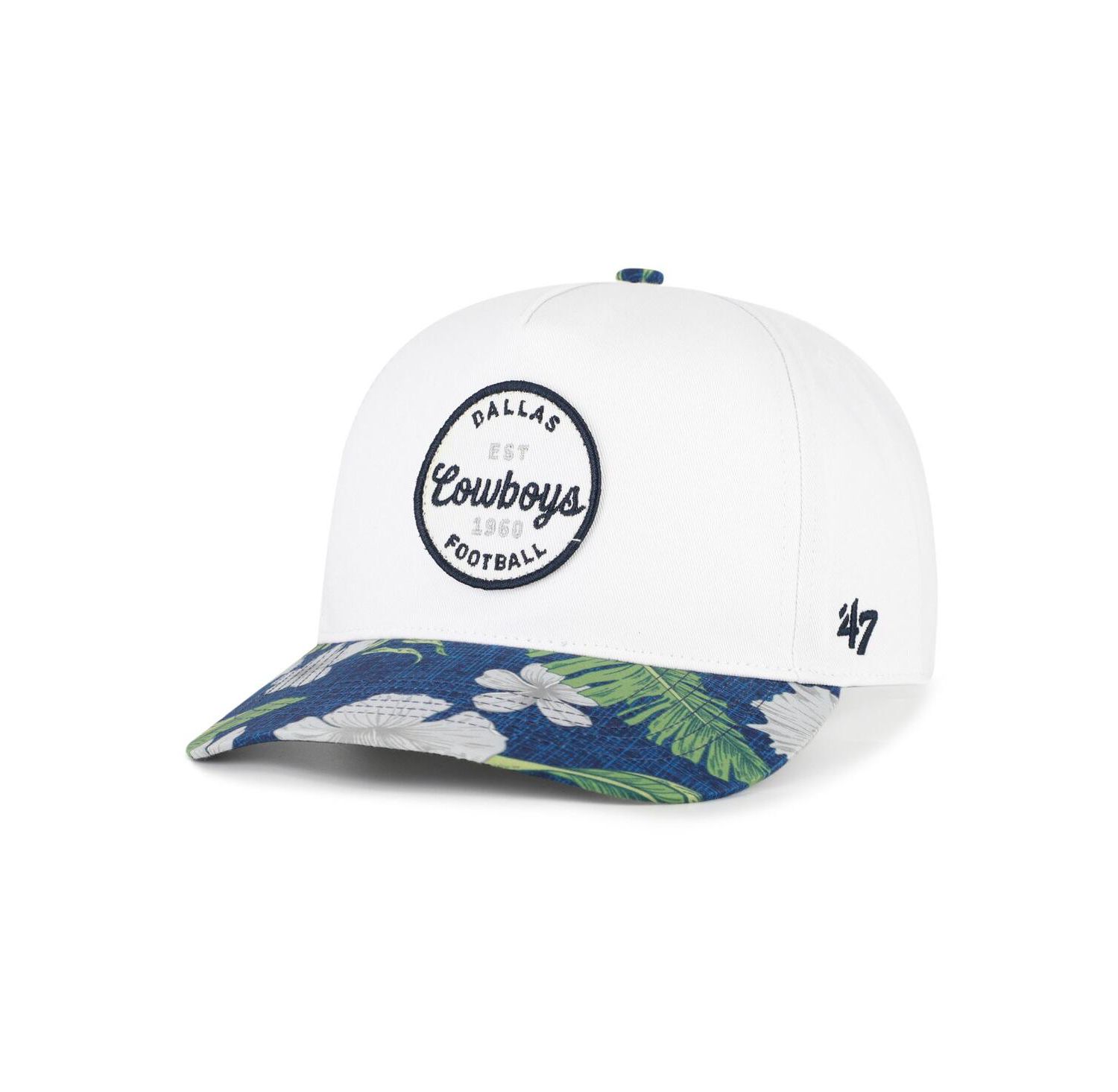 Men's White/Navy Dallas Cowboys Beach Side Hitch Adjustable Hat
