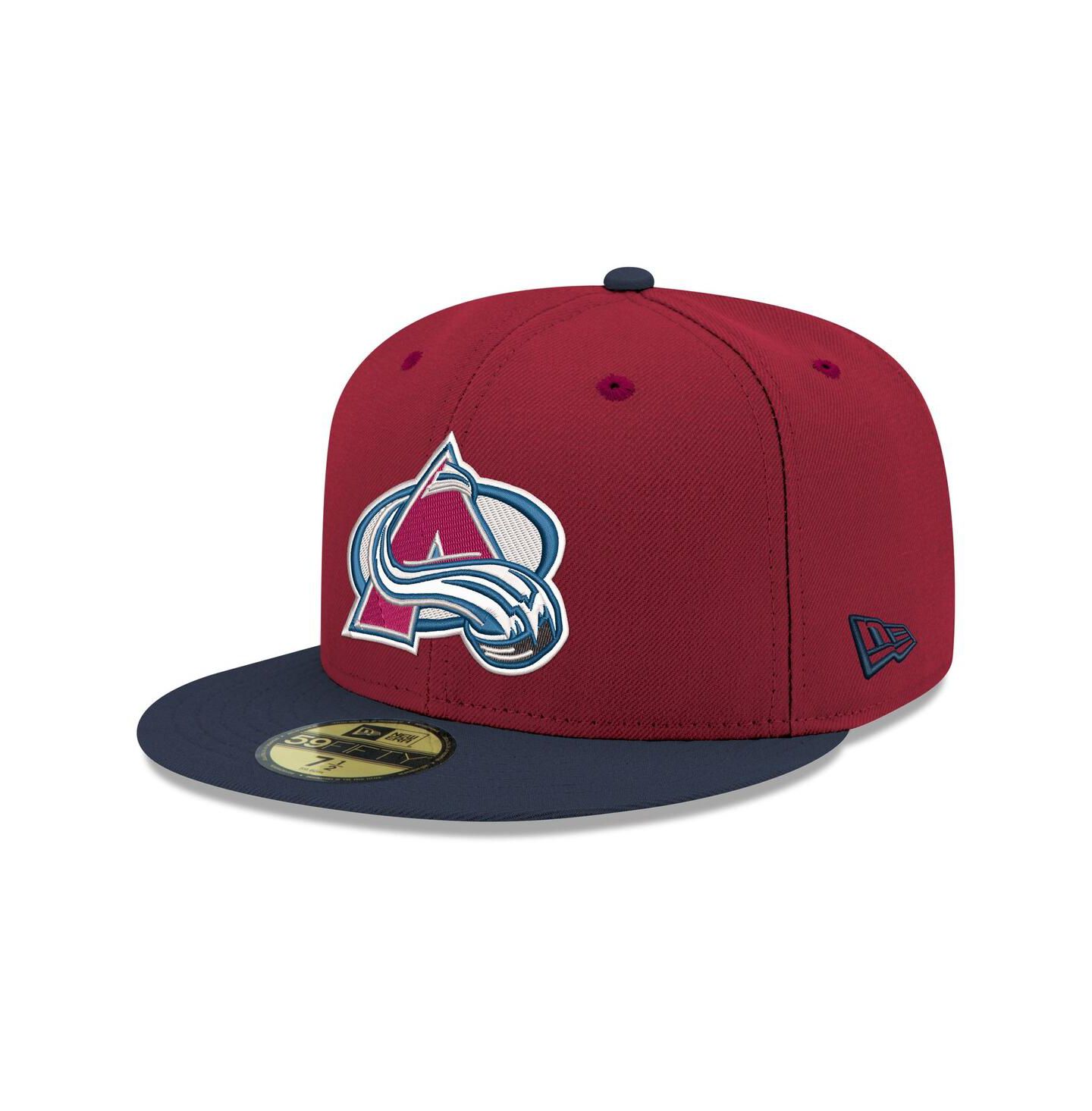 Мужская кепка New Era Burgundy Colorado Avalanche Core Logo Two-Tone 59FIFTY Fitted Hat — фото 1