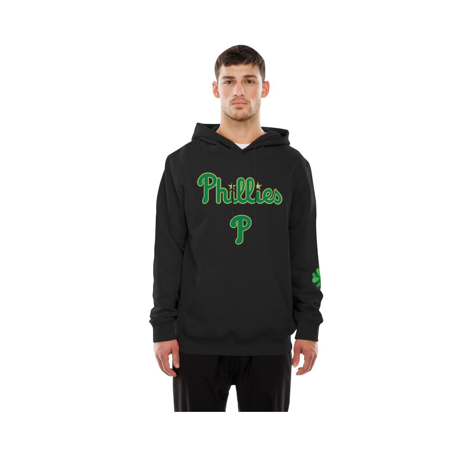 Men's Black Philadelphia Phillies 2026 St. Patrick's Day Fleece Hoodie