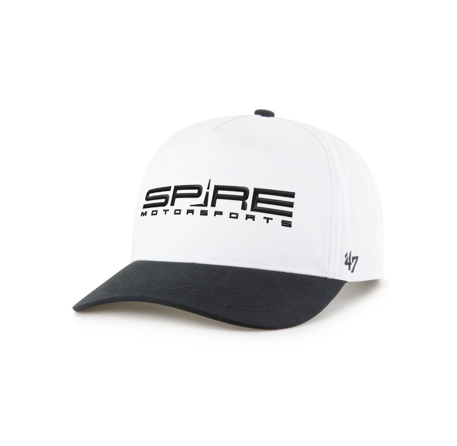 Men's White/Black Spire Motorsports NASCAR Two-Tone Team Adjustable Hitch Hat