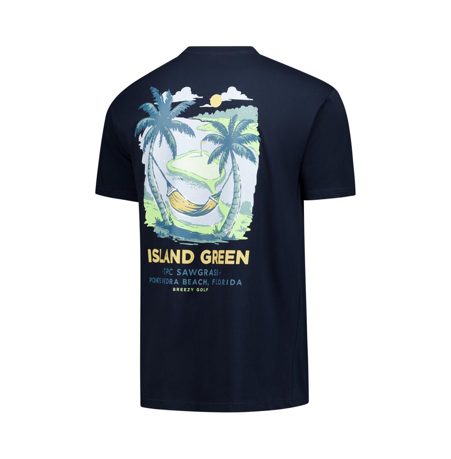 Мужская футболка Breezy Golf Black the Players The Island Green — фото 3