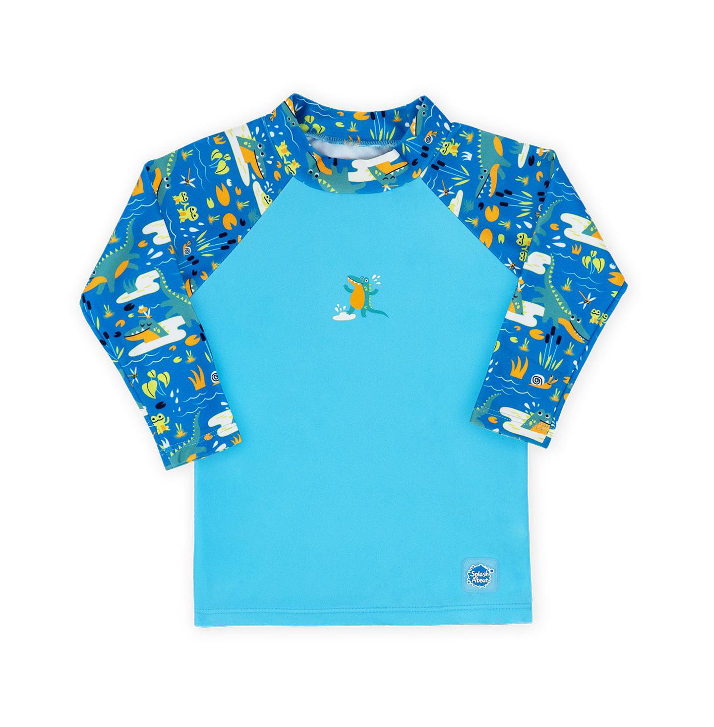 Splash About Kids (1 to 5) Long Sleeve Rashguard, цвет: Crocodile Swamp — фото 1
