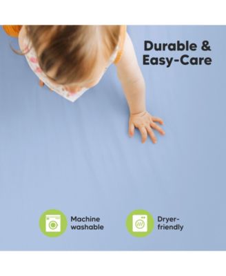 Mini Crib Sheets for Baby Girls, Boys, 2-Pack Soothe Pack and Play Sheets Fitted, Pack N Play Mattress Sheet